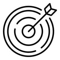 Arch target icon outline vector. Archery aim vector