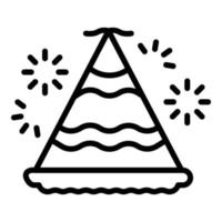 Party hat cap icon, outline style vector