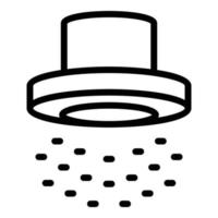 Shower head splash icon, outline style vector