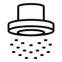 Shower head splash icon, outline style vector