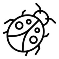 Ladybird beetle icon, outline style vector