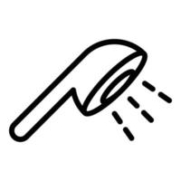icono de gota de cabezal de ducha, estilo de contorno vector