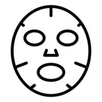 Korean cosmetics face mask icon, outline style vector