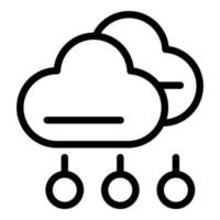 Marketing data cloud icon, outline style vector