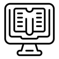 Internet learning icon outline vector. Digital class vector