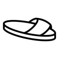 icono de invierno de zapatillas de casa, estilo de esquema vector