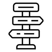 icono de pilar de metro, estilo de esquema vector