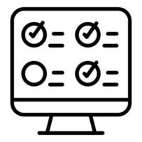 Regulated products computer icon, outline style vector