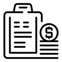 Money case icon outline vector. Cash pile vector