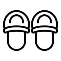 Home slippers style icon, outline style vector