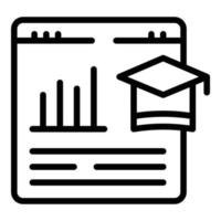 Web learning icon outline vector. Digital school vector