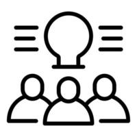 Group brainstorming icon outline vector. People team vector