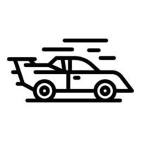 vector de contorno de icono de coche de carreras. diseño de vehículos