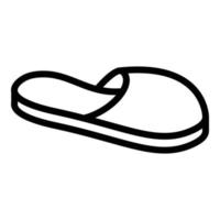 Home slippers fluffy icon, outline style vector