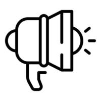 Megaphone icon outline vector. Bullhorn propaganda vector