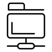 Share folder internet icon, outline style vector