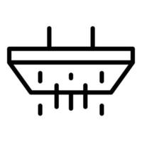 Shower head washing icon, outline style vector