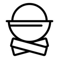 Expedition cauldron icon, outline style vector