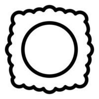 Ravioli menu icon, outline style vector