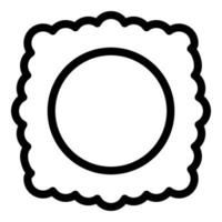 Ravioli menu icon, outline style vector