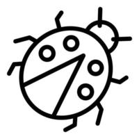 Ladybird shiny icon, outline style vector