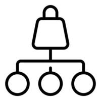 Scheme product icon outline vector. Business process vector