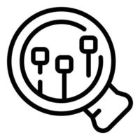 Search engine icon, outline style vector