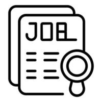 Job paper icon outline vector. Work document vector