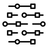 Mind discover icon outline vector. Data mining vector