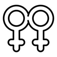 Lgbt stereotype icon outline vector. Gender discrimination vector