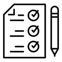 Cv checklist icon outline vector. List interview vector