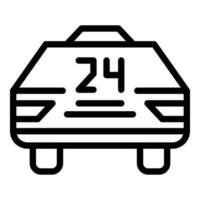 Taximeter car icon, outline style vector