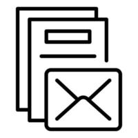 Regulated products mail icon, outline style vector