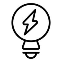 Electric energy icon outline vector. Power voltage vector