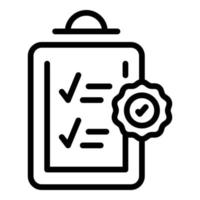 Checklist icon outline vector. Check list vector