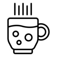 Hot tea cup icon, outline style vector