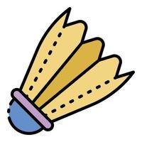 Game shuttlecock icon color outline vector