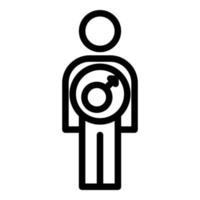 Gender identity male boy icon, outline style vector