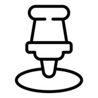 Office pin icon outline vector. Business computer vector