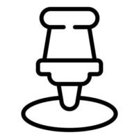 Office pin icon outline vector. Business computer vector