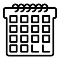 Event planner day icon, outline style vector