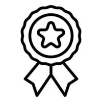 Star emblem icon outline vector. Design shape vector