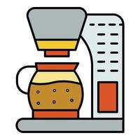 Coffee maker icon color outline vector