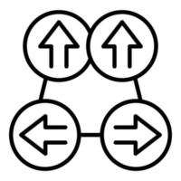 Volatility scheme icon outline vector. Vuca ambiguity vector