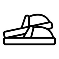 zapatillas de casa icono doméstico, estilo de esquema vector