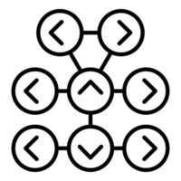 Strategy scheme icon outline vector. Vuca data vector