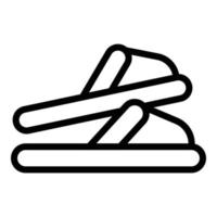 icono de moda de zapatillas de casa, estilo de contorno vector