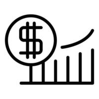 Finance progress icon outline vector. Online business vector