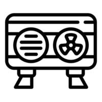 Repair air conditioner outdoor icon, outline style vector