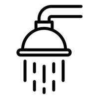 Classic shower head icon, outline style vector